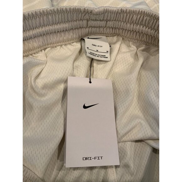 Nike Dri-Fit Gray & White Geometric Print Basketball Shorts, Size M, NWT! $62 - Picture 8 of 9